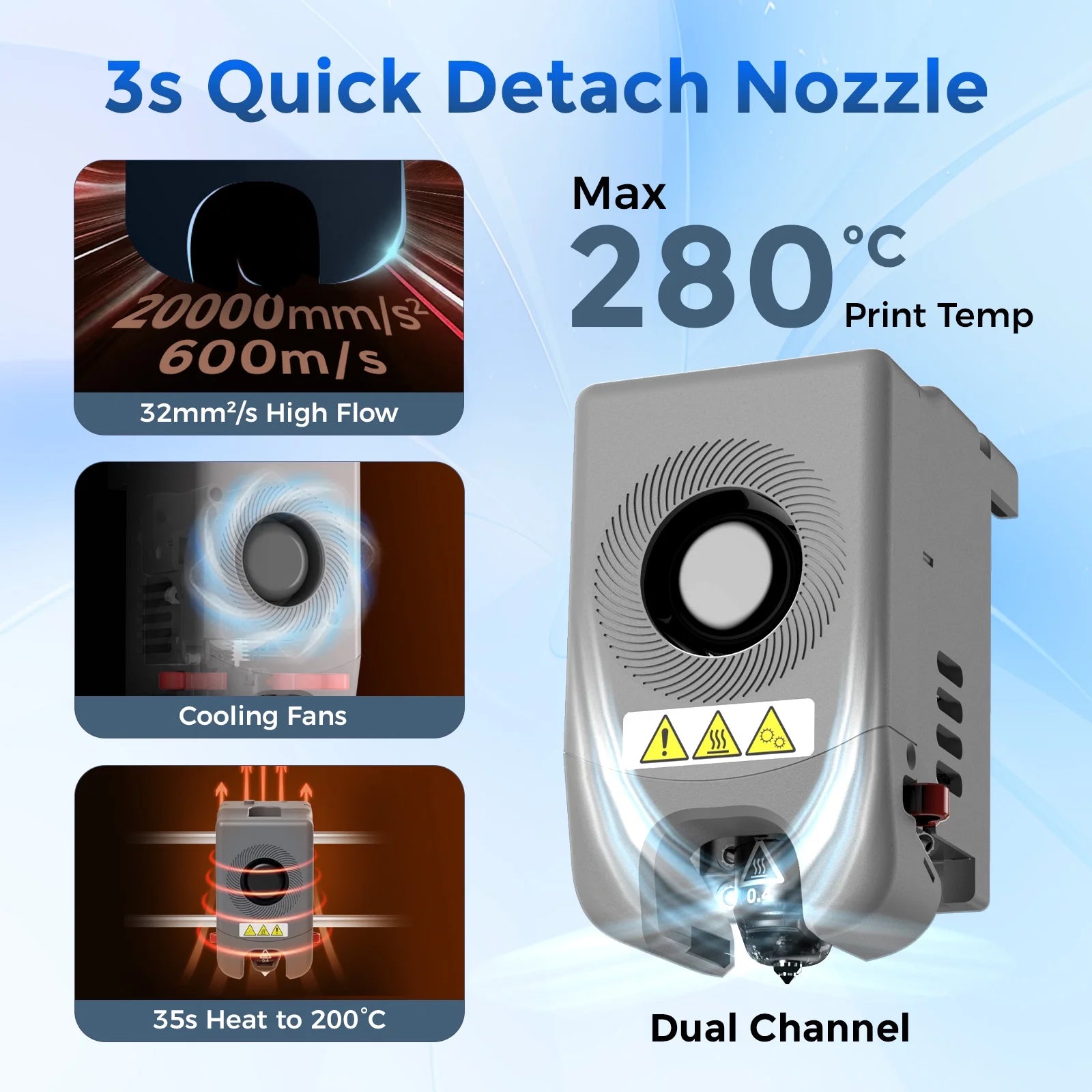 Adventurer 5M 3D Printer, Fully Auto Leveling & 600Mm/S High Speed Printing, Black